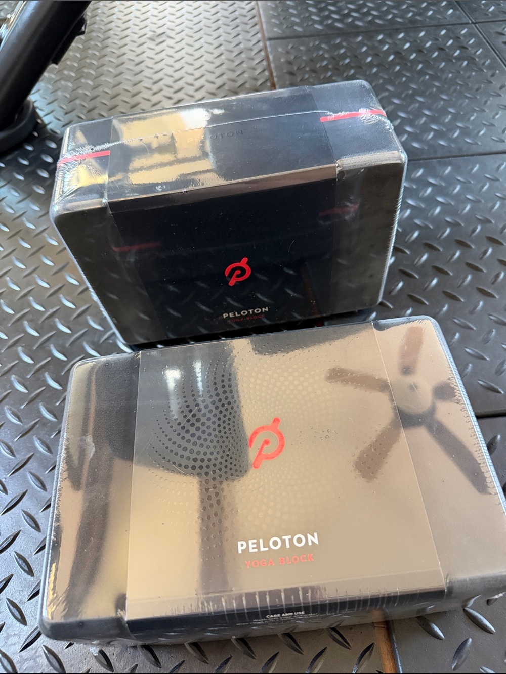 Peloton Black Yoga Blocks with Red Logo - Set of 2